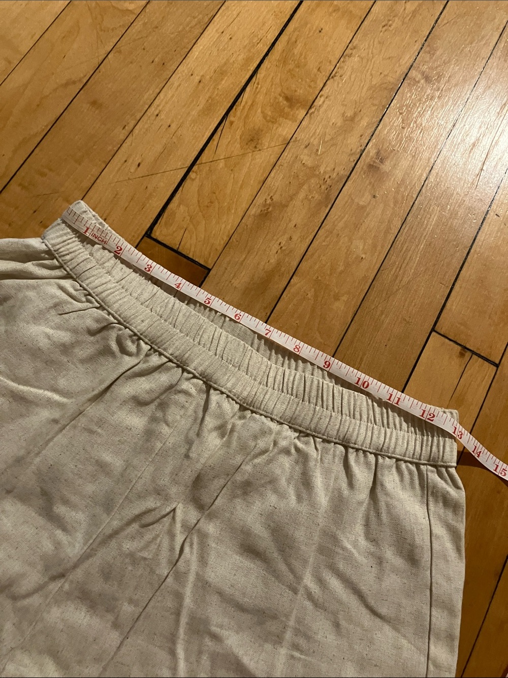 Blu Pepper Beige Embroidered Flower Pull On Linen Blend Shorts Medium - Picture 6 of 10